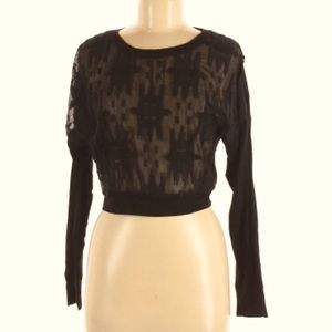 Long sleeve sheer top